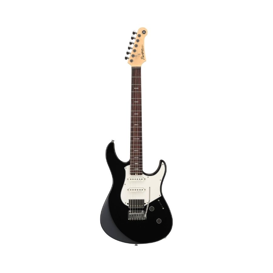 Yamaha PACS+12 Black Electric Guitar – Front View Yamaha PACS+12 Black Electric Guitar – Front View