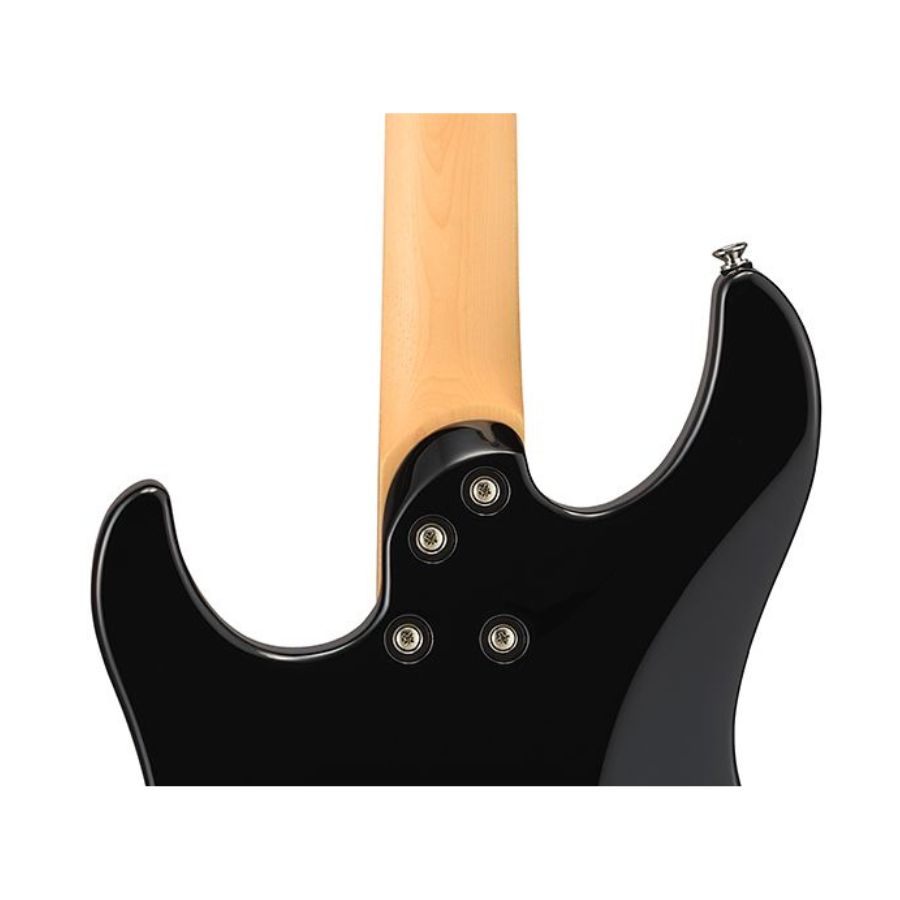 Yamaha PACS+12 Black Electric Guitar – Neck Joint Detail Yamaha PACS+12 Black Electric Guitar – Neck Joint Detail