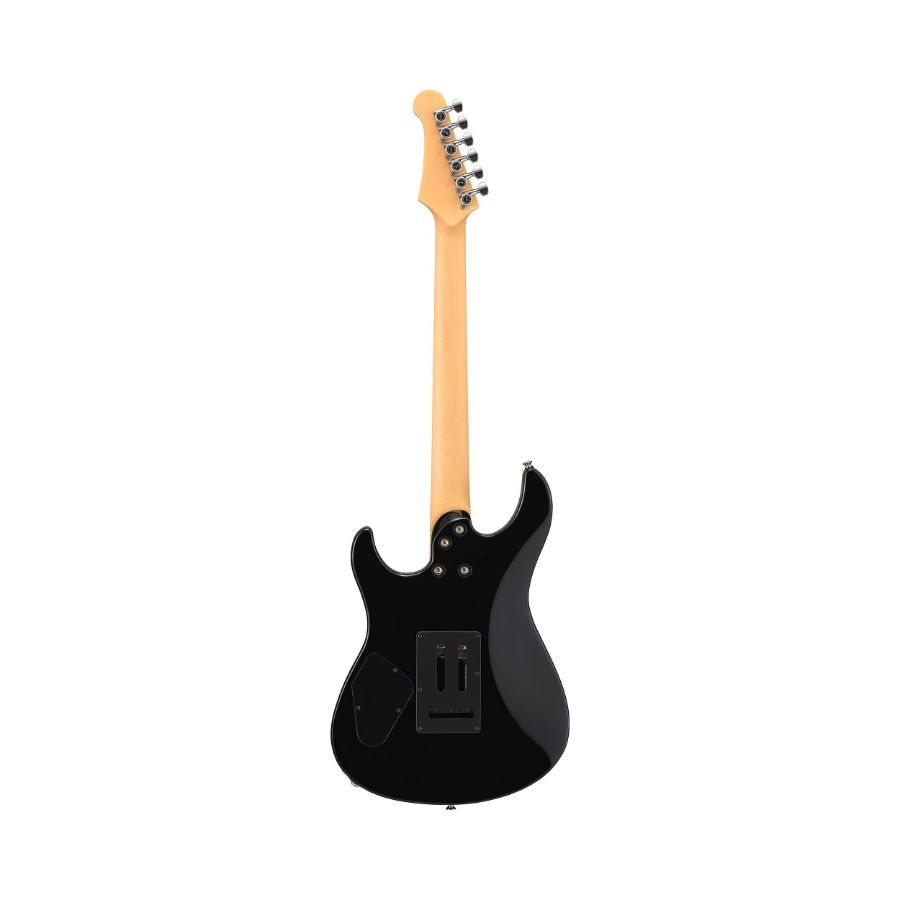 Yamaha PACS+12 Black Electric Guitar – Rear View Yamaha PACS+12 Black Electric Guitar – Rear View