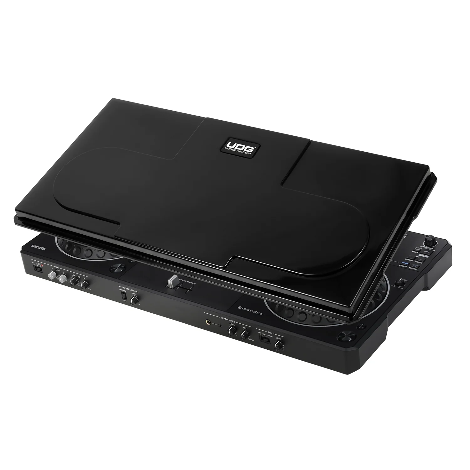 UDG Ultimate Pioneer DJ DDJ-REV5 Equipment Cover Black – Angled Front View UDG Ultimate Pioneer DJ DDJ-REV5 Equipment Cover Black – Angled Front View