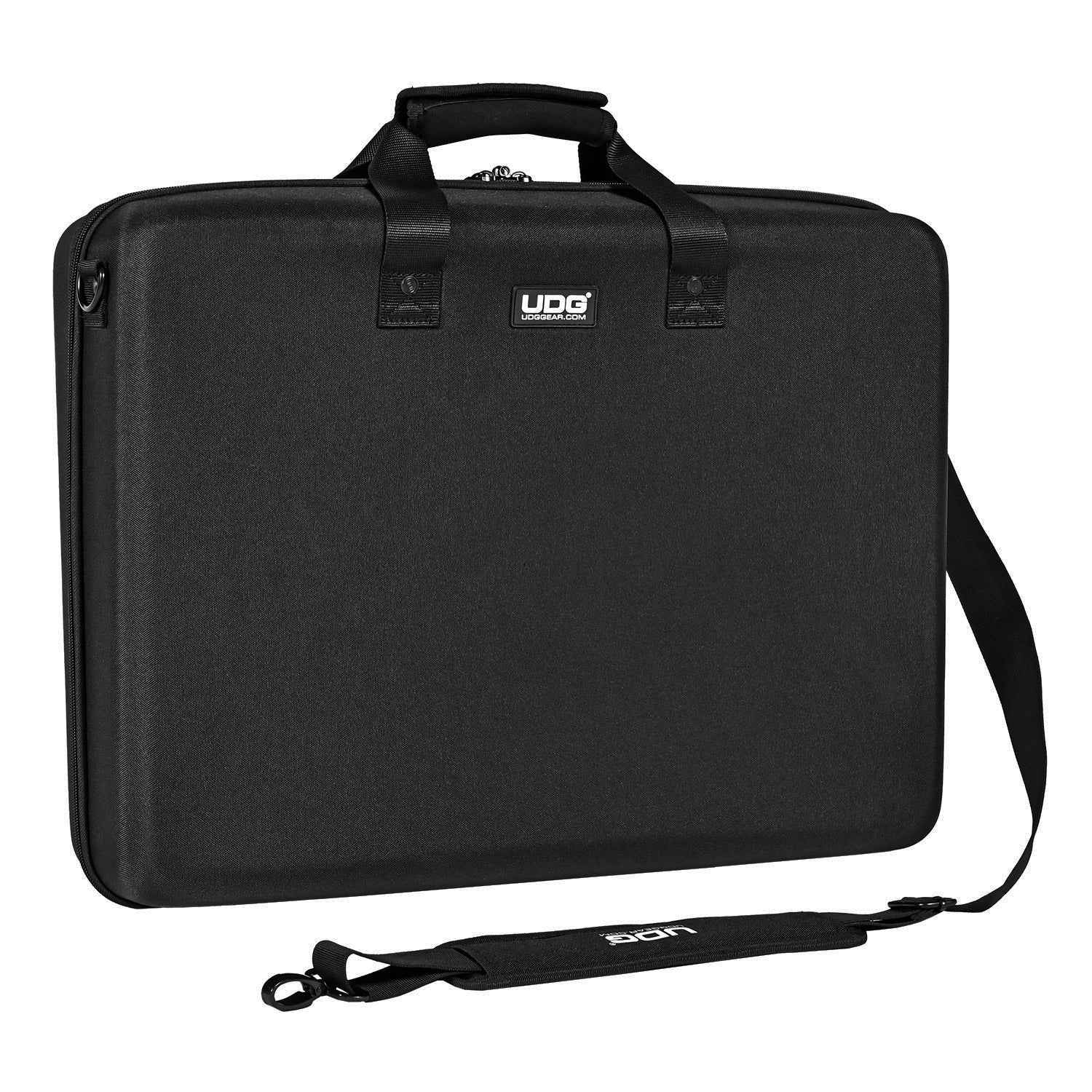 UDG Creator CDJ-3000X hardcase showing handle, zipper and shoulder strap UDG Creator CDJ-3000X hardcase showing handle, zipper and shoulder strap